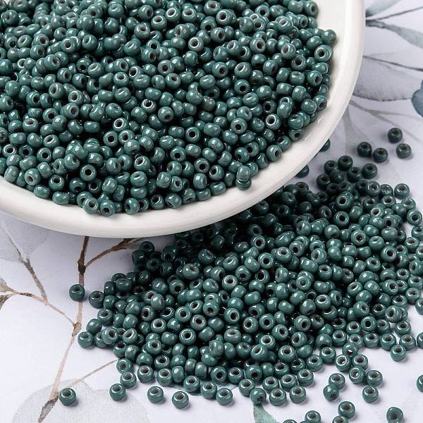 PandaHall MIYUKI Round Rocailles Beads, Japanese Seed Beads, 8/0, (RR4481) Duracoat Dyed Opaque Eucalyptus, 3mm, Hole: 1mm, about..., Green
PandaHall MIYUKI Round Rocailles Beads, Japanese Seed Beads, 8/0, (RR4481) Duracoat Dyed Opaque Eucalyptus, 3mm, Hole: 1mm, about..., Green