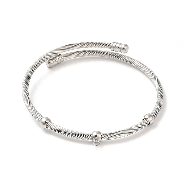 PandaHall 304 Stainless Steel Twisted Bangle Makings, with Loop, Stainless Steel Color, Inner Diameter: 2-1/8 inch(5.4cm) 304 Stainless...
PandaHall 304 Stainless Steel Twisted Bangle Makings, with Loop, Stainless Steel Color, Inner Diameter: 2-1/8 inch(5.4cm) 304 Stainless...