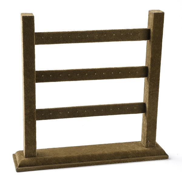PandaHall 3-Tier Wood Covered with Velvet Earring Display Stands, Ladder Shaped Jewelry Holder for Earrings Storage, Sandy Brown...
PandaHall 3-Tier Wood Covered with Velvet Earring Display Stands, Ladder Shaped Jewelry Holder for Earrings Storage, Sandy Brown...