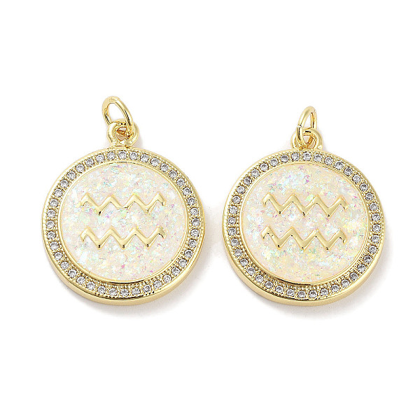 PandaHall Brass Micro Pave Clear Cubic Zirconia Pendants, with Synthetic Opal and Jump Rings, Real 18K Gold Plated, Flat Round Charms, White...
PandaHall Brass Micro Pave Clear Cubic Zirconia Pendants, with Synthetic Opal and Jump Rings, Real 18K Gold Plated, Flat Round Charms, White...