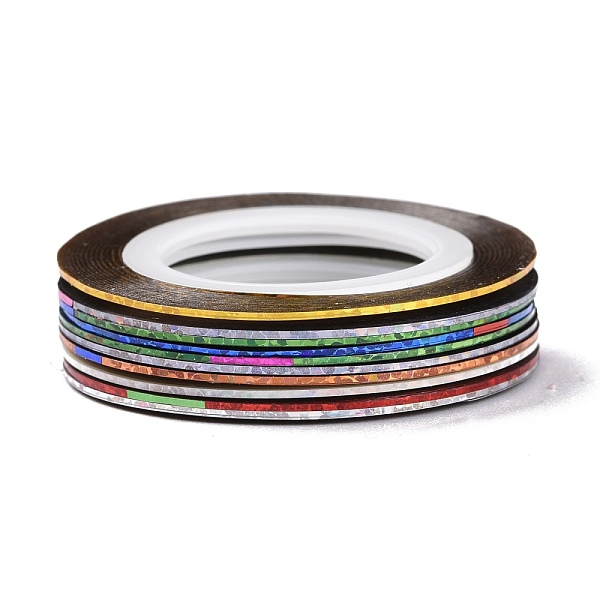 PandaHall Laser Nail Striping Tape Line, Rolls Striping Tape Adhesive Sticker, for DIY Nail Tip Decoration, Mixed Color, 0.8mm, 20m/roll..., Multicolor
PandaHall Laser Nail Striping Tape Line, Rolls Striping Tape Adhesive Sticker, for DIY Nail Tip Decoration, Mixed Color, 0.8mm, 20m/roll..., Multicolor