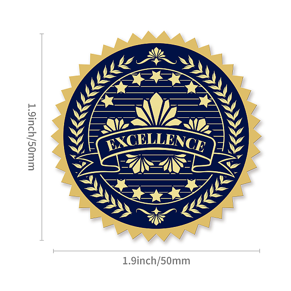 PandaHall Self Adhesive Gold Foil Embossed Stickers, Medal Decoration Sticker, Flat Round, Leaf Pattern, 5x5cm Metal Leaf
PandaHall Self Adhesive Gold Foil Embossed Stickers, Medal Decoration Sticker, Flat Round, Leaf Pattern, 5x5cm Metal Leaf