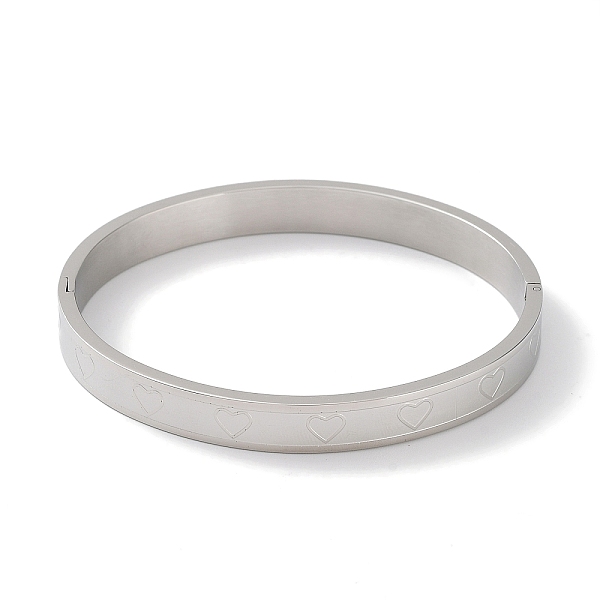 PandaHall 304 Stainless Steel Grooved Heart Bangles, Stainless Steel Color, Inner Diameter: 2-1/8x2-1/2 inch(5.4x6.3cm) 304 Stainless Steel...
PandaHall 304 Stainless Steel Grooved Heart Bangles, Stainless Steel Color, Inner Diameter: 2-1/8x2-1/2 inch(5.4x6.3cm) 304 Stainless Steel...