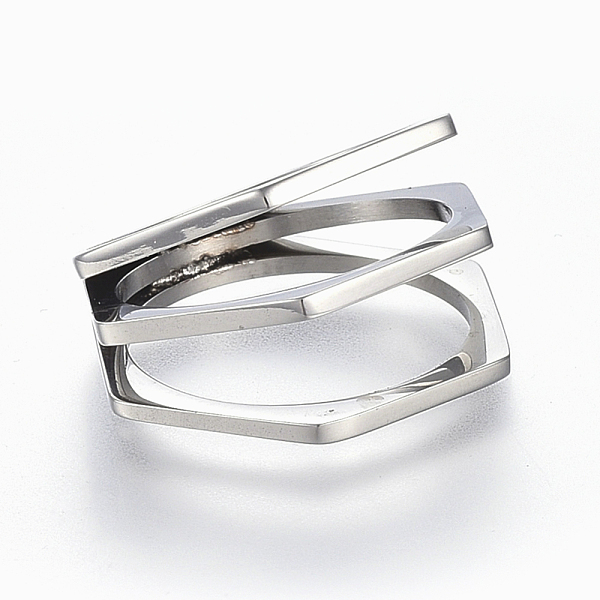 PandaHall 304 Stainless Steel Wide Band Finger Rings, Hexagon, Size 9, Stainless Steel Color, 19mm 304 Stainless Steel
PandaHall 304 Stainless Steel Wide Band Finger Rings, Hexagon, Size 9, Stainless Steel Color, 19mm 304 Stainless Steel
