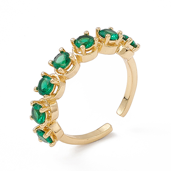 PandaHall Cubic Zirconia Open Cuff Ring, Golden Brass Jewelry for Women, Lime Green, US Size 6 1/4(16.7mm) Brass+Cubic Zirconia
PandaHall Cubic Zirconia Open Cuff Ring, Golden Brass Jewelry for Women, Lime Green, US Size 6 1/4(16.7mm) Brass+Cubic Zirconia