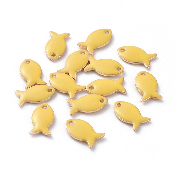 PandaHall Brass Charms, with Enamel, Fish, Raw(Unplated), Yellow, 13.5x7.5x2mm, Hole: 1.2mm Brass+Enamel Fish Yellow
PandaHall Brass Charms, with Enamel, Fish, Raw(Unplated), Yellow, 13.5x7.5x2mm, Hole: 1.2mm Brass+Enamel Fish Yellow