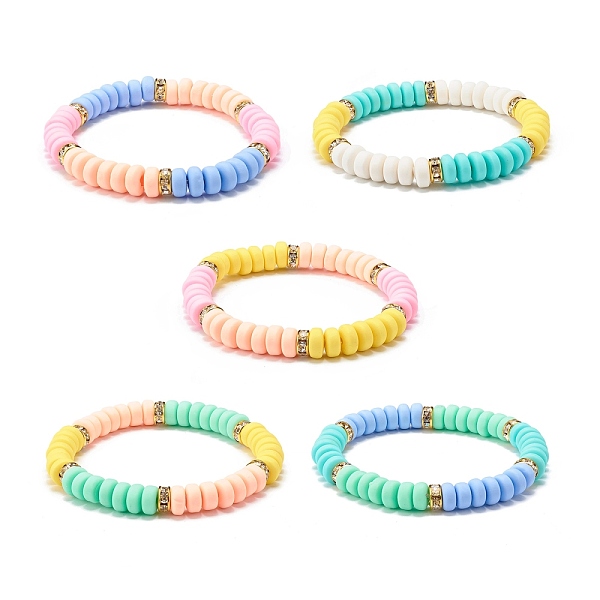 PandaHall Handmade Polymer Clay Beads Stretch Bracelet for Kid, Mixed Color, Inner Diameter: 1-7/8 inch(4.9cm) Polymer Clay Multicolor
PandaHall Handmade Polymer Clay Beads Stretch Bracelet for Kid, Mixed Color, Inner Diameter: 1-7/8 inch(4.9cm) Polymer Clay Multicolor