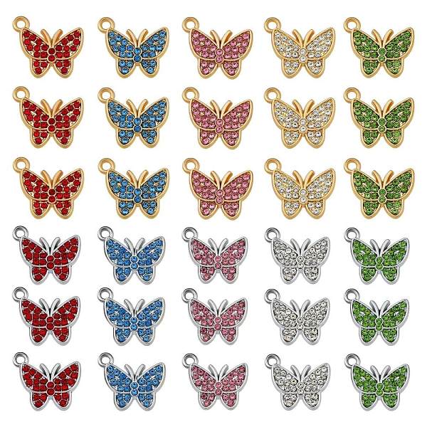 PandaHall 30Pcs Alloy Pendants, with Cubic Zirconia, Golden, Butterfly, Mixed Color, 12x15mm, Hole: 2mm Alloy+Cubic Zirconia Butterfly..., Multicolor
PandaHall 30Pcs Alloy Pendants, with Cubic Zirconia, Golden, Butterfly, Mixed Color, 12x15mm, Hole: 2mm Alloy+Cubic Zirconia Butterfly..., Multicolor