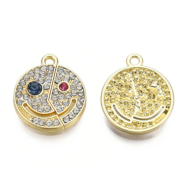PandaHall Rack Plating Alloy Pendants, with Rhinestone, Cadmium Free & Nickel Free & Lead Free, Flat Round with Smiling Face, Light Gold..., Multicolor
PandaHall Rack Plating Alloy Pendants, with Rhinestone, Cadmium Free & Nickel Free & Lead Free, Flat Round with Smiling Face, Light Gold..., Multicolor