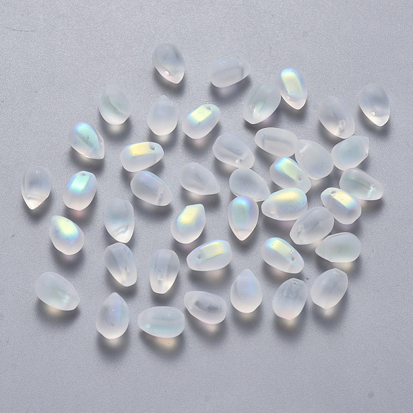 PandaHall Transparent Spray Painted Glass Charms, AB Color Plated, Frosted, Teardrop, Clear AB, 9x6x6mm, Hole: 1mm Glass Teardrop White
PandaHall Transparent Spray Painted Glass Charms, AB Color Plated, Frosted, Teardrop, Clear AB, 9x6x6mm, Hole: 1mm Glass Teardrop White