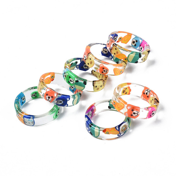 PandaHall Transparent Resin Animal Pattern Finger Ring for Women, Mixed Color, US Size 5 3/4(16.3mm) Resin Other Animal Multicolor
PandaHall Transparent Resin Animal Pattern Finger Ring for Women, Mixed Color, US Size 5 3/4(16.3mm) Resin Other Animal Multicolor
