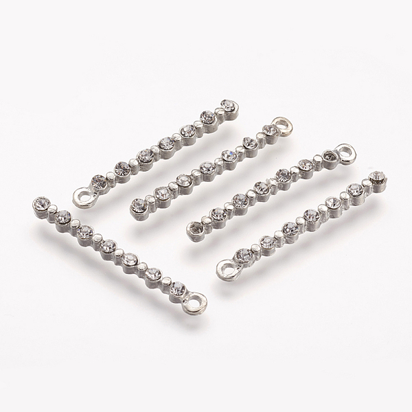 PandaHall Platinum Plated Stick Alloy Rhinestone Pendants, Crystal, 37x2.5x2.5mm, Hole: 2mm Alloy+Rhinestone Others Clear
PandaHall Platinum Plated Stick Alloy Rhinestone Pendants, Crystal, 37x2.5x2.5mm, Hole: 2mm Alloy+Rhinestone Others Clear