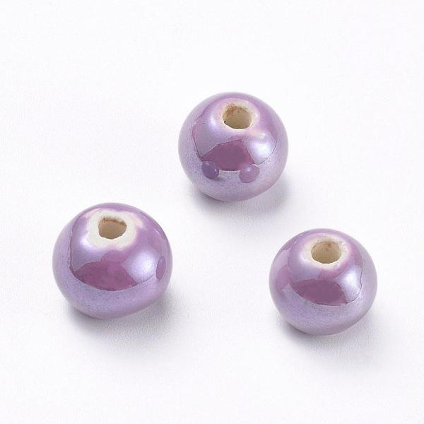 PandaHall Handmade Porcelain Beads, Pearlized, Round, Medium Orchid, 12mm, Hole: 2~3mm Porcelain Round Purple
PandaHall Handmade Porcelain Beads, Pearlized, Round, Medium Orchid, 12mm, Hole: 2~3mm Porcelain Round Purple
