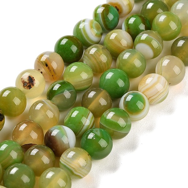 PandaHall Natural Striped Agate/Banded Agate Beads Strands, Dyed, Round, Light Khaki, 10mm, Hole: 1.2mm, about 19pcs/strand, 7.60''(19.3cm)...
PandaHall Natural Striped Agate/Banded Agate Beads Strands, Dyed, Round, Light Khaki, 10mm, Hole: 1.2mm, about 19pcs/strand, 7.60''(19.3cm)...