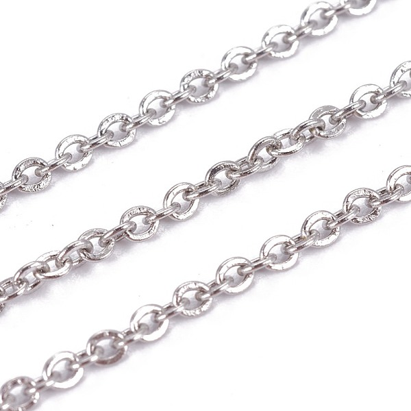 PandaHall 304 Stainless Steel Cable Chain, Soldered, with Spool, Flat Oval, Stainless Steel Color, 1.9x1.6x0.3mm, about 65.61 Feet(20m)/roll...
PandaHall 304 Stainless Steel Cable Chain, Soldered, with Spool, Flat Oval, Stainless Steel Color, 1.9x1.6x0.3mm, about 65.61 Feet(20m)/roll...