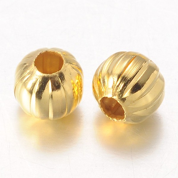 PandaHall Iron Corrugated Beads, Golden, Round, 6mm in diameter, hole:2mm, about 3220pcs/1000g Iron Round
PandaHall Iron Corrugated Beads, Golden, Round, 6mm in diameter, hole:2mm, about 3220pcs/1000g Iron Round