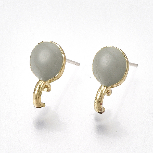 PandaHall Alloy Stud Earring Findings, with Raw(Unplated) Pins, Enamel and Loop, Flat Round, Light Gold, Dark Sea Green, 13x7mm, Hole: 2mm...
PandaHall Alloy Stud Earring Findings, with Raw(Unplated) Pins, Enamel and Loop, Flat Round, Light Gold, Dark Sea Green, 13x7mm, Hole: 2mm...
