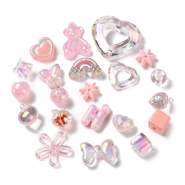 PandaHall Mixed Style Acrylic Beads, Mixed Shape, Pink, 13~39.5x13.5~44x5~16mm, Hole: 1.8~5mm, about 180pcs/500g Acrylic Mixed Shapes Pink
PandaHall Mixed Style Acrylic Beads, Mixed Shape, Pink, 13~39.5x13.5~44x5~16mm, Hole: 1.8~5mm, about 180pcs/500g Acrylic Mixed Shapes Pink