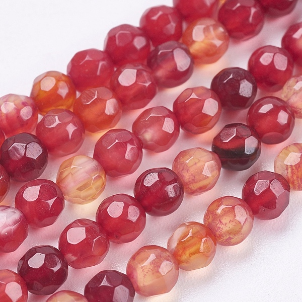 PandaHall Natural Agate Beads Strands, Faceted, Round, Dyed, FireBrick, 4mm, Hole: 0.5mm, about 92pcs/strand, 14.7 inch(37.4cm) Natural..., Red
PandaHall Natural Agate Beads Strands, Faceted, Round, Dyed, FireBrick, 4mm, Hole: 0.5mm, about 92pcs/strand, 14.7 inch(37.4cm) Natural..., Red