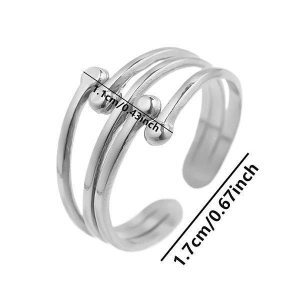 PandaHall Geometric Minimalist Hollow 304 Stainless Steel Cuff Rings, Wide Band Open Rings Stainless Steel
PandaHall Geometric Minimalist Hollow 304 Stainless Steel Cuff Rings, Wide Band Open Rings Stainless Steel