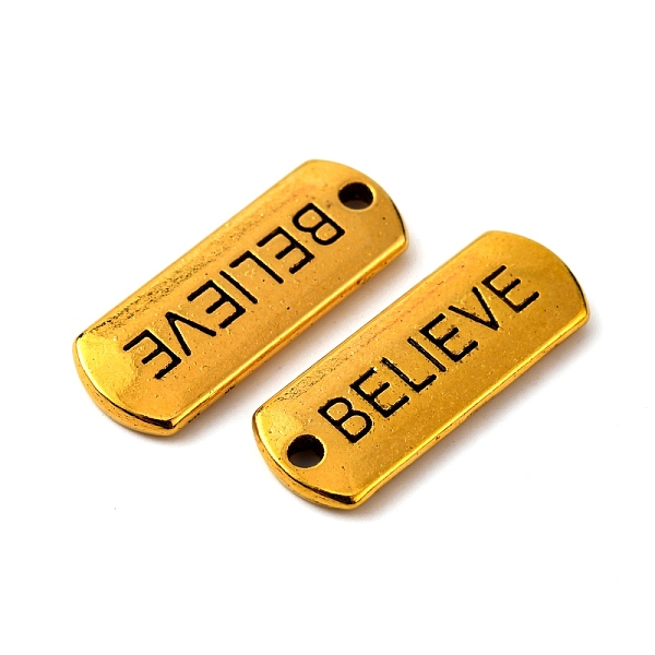 PandaHall Tibetan Style Alloy Rectangle with Word Believe Pendants, Inspirational Message Pendants, Cadmium Free & Lead Free, Antique Golden...
PandaHall Tibetan Style Alloy Rectangle with Word Believe Pendants, Inspirational Message Pendants, Cadmium Free & Lead Free, Antique Golden...