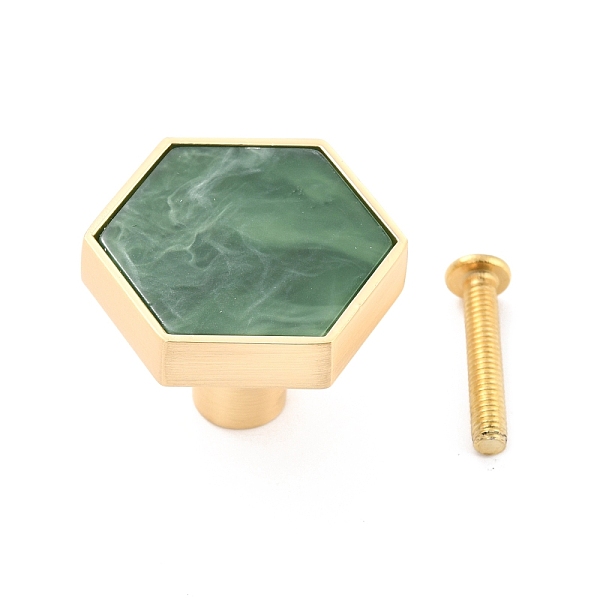 PandaHall Hexagon with Marble Pattern Brass Box Handles & Knobs, with Resin Cabochons and Iron Screws, Matte Gold Color, Medium Sea Green...
PandaHall Hexagon with Marble Pattern Brass Box Handles & Knobs, with Resin Cabochons and Iron Screws, Matte Gold Color, Medium Sea Green...