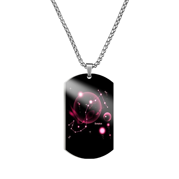 PandaHall Stainless Steel Constellation Tag Pendant Necklace with Box Chains, Scorpio, 23.62 inch(60cm) Stainless Steel Scorpio
PandaHall Stainless Steel Constellation Tag Pendant Necklace with Box Chains, Scorpio, 23.62 inch(60cm) Stainless Steel Scorpio