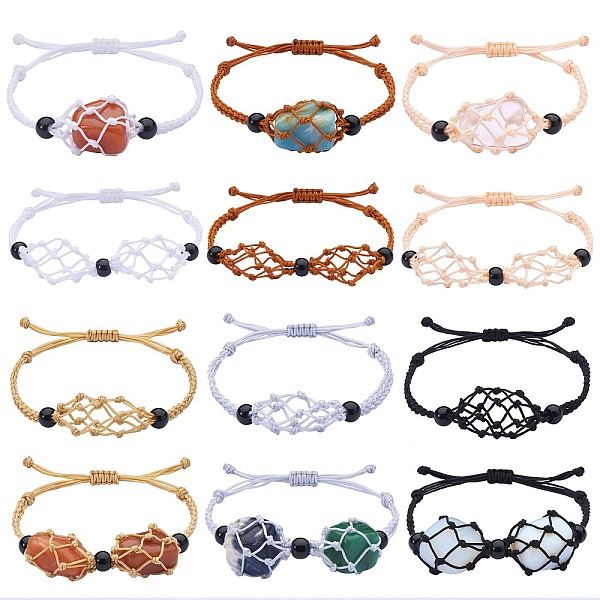 PandaHall Adjustable Braided Nylon Cord Macrame Pouch Bracelet Making, with Glass Beads, Mixed Color, Inner Diameter: 1-7/8~3-1/4 inch..., Multicolor
PandaHall Adjustable Braided Nylon Cord Macrame Pouch Bracelet Making, with Glass Beads, Mixed Color, Inner Diameter: 1-7/8~3-1/4 inch..., Multicolor