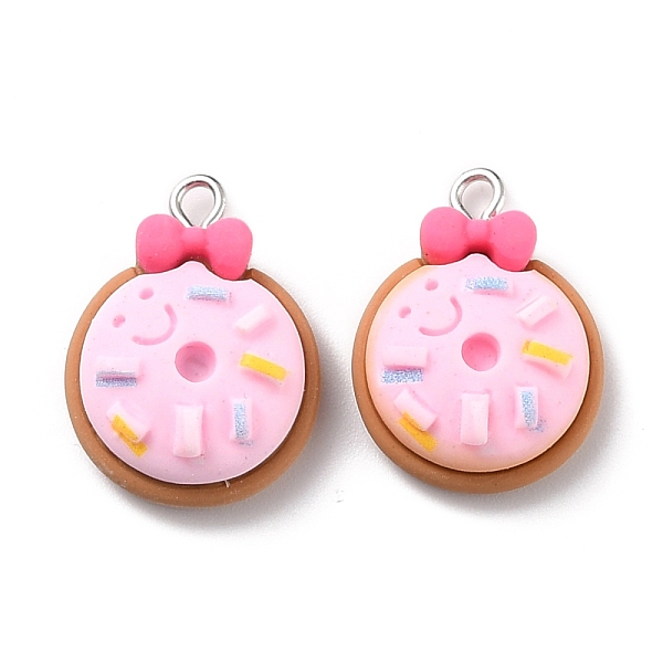PandaHall Resin Pendants, with Platinum Iron Peg Bail, Donut and Bowknot, Pearl Pink, 23.5x17.5x7.5mm, Hole: 2mm Resin Food
PandaHall Resin Pendants, with Platinum Iron Peg Bail, Donut and Bowknot, Pearl Pink, 23.5x17.5x7.5mm, Hole: 2mm Resin Food