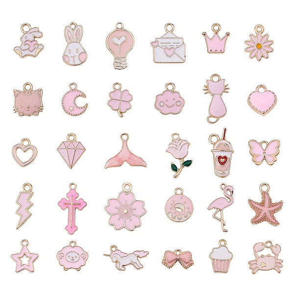 PandaHall 30Pcs 30 Style Alloy Enamel Pendants & Charms, Light Gold, Mixed Color, 8~26x7~17.5x1~3mm, Hole: 1~2.5mm, 1pc/style Alloy+Enamel..., Multicolor
PandaHall 30Pcs 30 Style Alloy Enamel Pendants & Charms, Light Gold, Mixed Color, 8~26x7~17.5x1~3mm, Hole: 1~2.5mm, 1pc/style Alloy+Enamel..., Multicolor