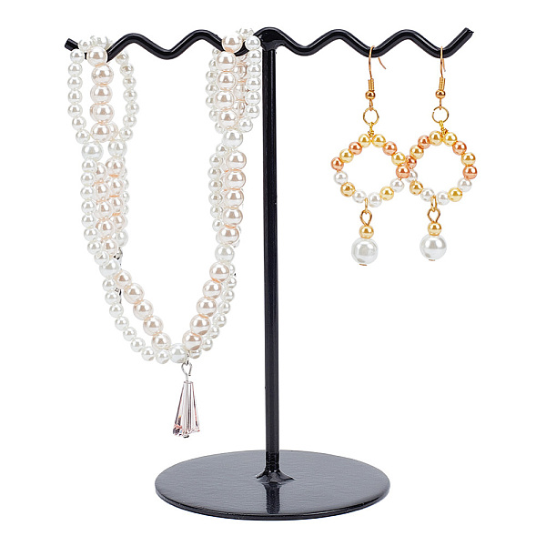 PandaHall Iron Wave T-Bar Shaped Earring Display Stands, Dangle Earring Organizer Holder, Black, 7.05x12x13cm Iron Black
PandaHall Iron Wave T-Bar Shaped Earring Display Stands, Dangle Earring Organizer Holder, Black, 7.05x12x13cm Iron Black