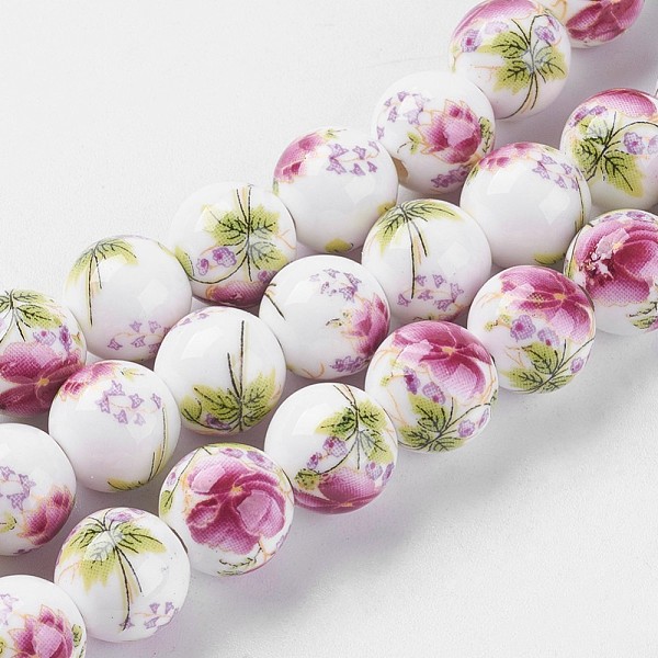 PandaHall Handmade Flower Printed Porcelain Ceramic Beads Strands, Round, Colorful, 10mm, Hole: 2mm, 35pcs/strand, 12.9 inch~13.3 inch...
PandaHall Handmade Flower Printed Porcelain Ceramic Beads Strands, Round, Colorful, 10mm, Hole: 2mm, 35pcs/strand, 12.9 inch~13.3 inch...