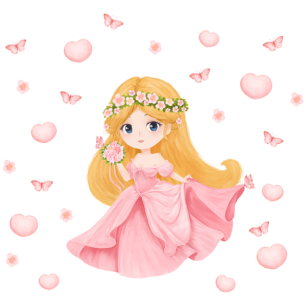 PandaHall PVC Wall Stickers, for Wall Decoration, Princess Pattern, 390x440mm Plastic Human Pink
PandaHall PVC Wall Stickers, for Wall Decoration, Princess Pattern, 390x440mm Plastic Human Pink