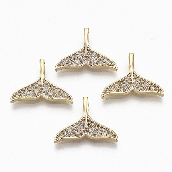 PandaHall Brass Micro Pave Clear Cubic Zirconia Pendants, Nickel Free, Whale Tail, Real 18K Gold Plated, 14.5x19.5x3.5mm, Hole: 1.4mm...
PandaHall Brass Micro Pave Clear Cubic Zirconia Pendants, Nickel Free, Whale Tail, Real 18K Gold Plated, 14.5x19.5x3.5mm, Hole: 1.4mm...