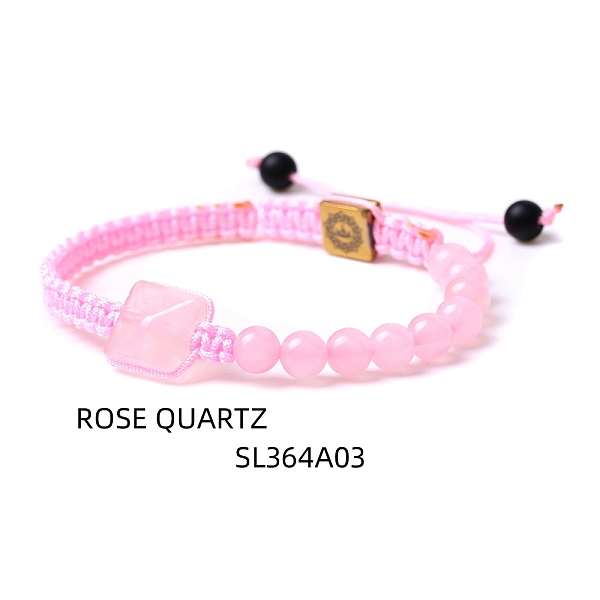 PandaHall Natural Rose Quartz Pyramid Braided Beaded Bracelets, 6-3/4~9-7/8 inch(17~25cm) Rose Quartz Pyramid
PandaHall Natural Rose Quartz Pyramid Braided Beaded Bracelets, 6-3/4~9-7/8 inch(17~25cm) Rose Quartz Pyramid