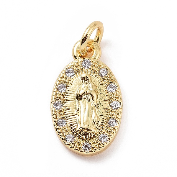 PandaHall Brass Micro Pave Cubic Zirconia Charms, with Jump Ring, Oval with Religion Virgin Mary Charm, Golden, 14.5x8.5x2.5mm, Hole: 2.8mm..., Clear
PandaHall Brass Micro Pave Cubic Zirconia Charms, with Jump Ring, Oval with Religion Virgin Mary Charm, Golden, 14.5x8.5x2.5mm, Hole: 2.8mm..., Clear