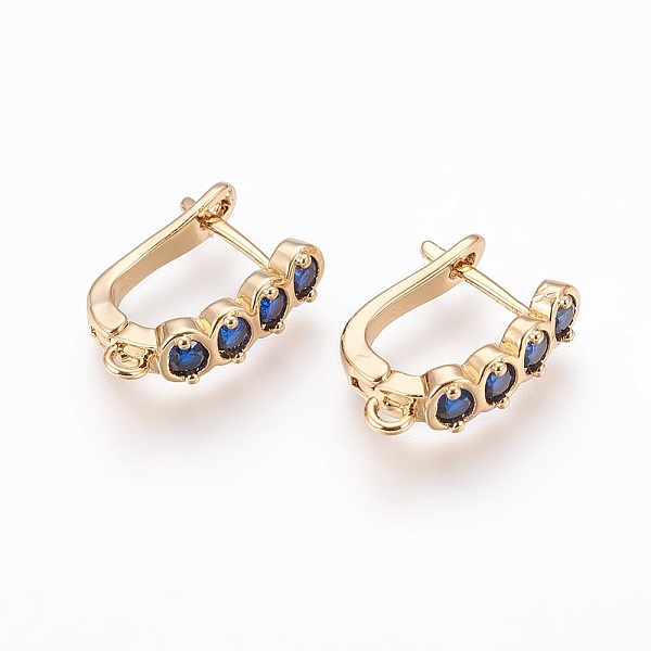 PandaHall Brass Micro Pave Cubic Zirconia Hoop Earring Findings with Latch Back Closure, Blue, Real 18K Gold Plated, 17.5x13x5mm, Hole...
PandaHall Brass Micro Pave Cubic Zirconia Hoop Earring Findings with Latch Back Closure, Blue, Real 18K Gold Plated, 17.5x13x5mm, Hole...