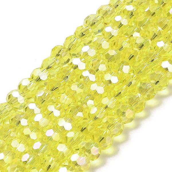 PandaHall Transparent Glass Beads, 32 Facets, AB Color Plated, Round, Yellow, 6x5.5mm, Hole: 1.2mm, about 91~93pcs/strand, 19.57''~19.92''...
PandaHall Transparent Glass Beads, 32 Facets, AB Color Plated, Round, Yellow, 6x5.5mm, Hole: 1.2mm, about 91~93pcs/strand, 19.57''~19.92''...
