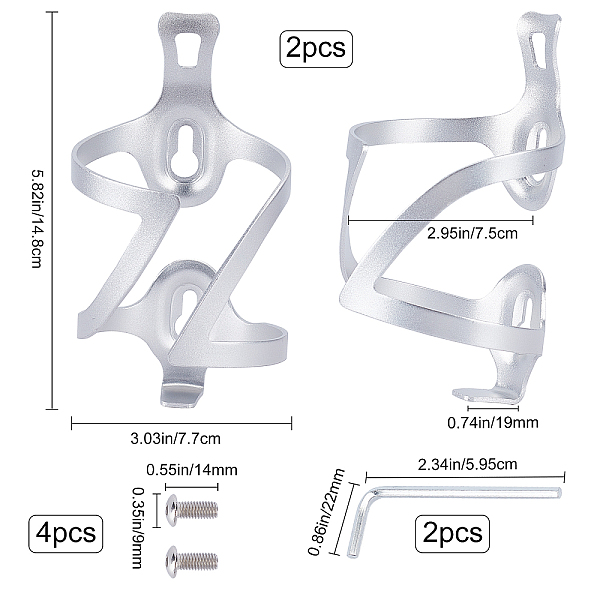 PandaHall Aluminum Alloy Bicycle Drink Water Bottle Cup Holder Cage, Silver, 148x77x20mm Alloy Silver
PandaHall Aluminum Alloy Bicycle Drink Water Bottle Cup Holder Cage, Silver, 148x77x20mm Alloy Silver