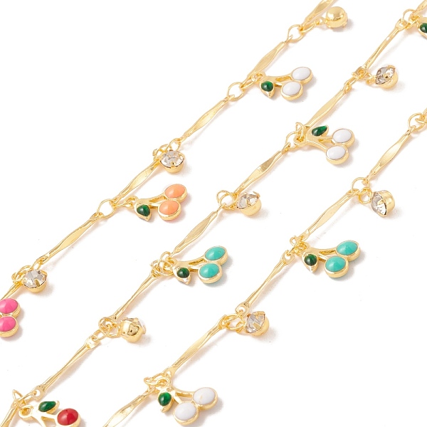 PandaHall Brass Bar Link Chains, with Enamel Cherry & Glass Flat Round Charm, Soldered, with Spool, Lead Free & Cadmium Free, Golden...
PandaHall Brass Bar Link Chains, with Enamel Cherry & Glass Flat Round Charm, Soldered, with Spool, Lead Free & Cadmium Free, Golden...