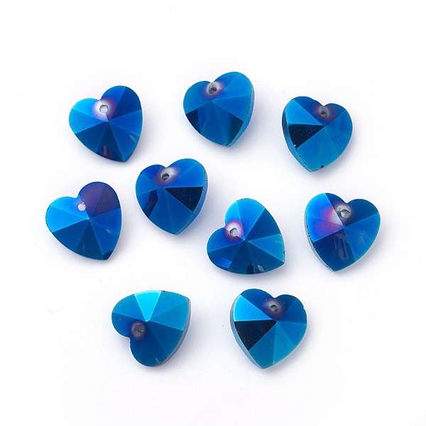 PandaHall Romantic Valentines Ideas Glass Charms, Faceted Heart Pendants, Royal Blue, 14x14x8mm, Hole: 1mm Glass Heart Blue
PandaHall Romantic Valentines Ideas Glass Charms, Faceted Heart Pendants, Royal Blue, 14x14x8mm, Hole: 1mm Glass Heart Blue