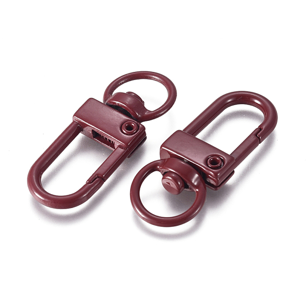 PandaHall Baking Painted Alloy Swivel Clasps, Swivel Snap Hook, with Iron Findings, Coconut Brown, 33.5x13x5mm, Hole: 6x9.5mm Alloy Brown
PandaHall Baking Painted Alloy Swivel Clasps, Swivel Snap Hook, with Iron Findings, Coconut Brown, 33.5x13x5mm, Hole: 6x9.5mm Alloy Brown