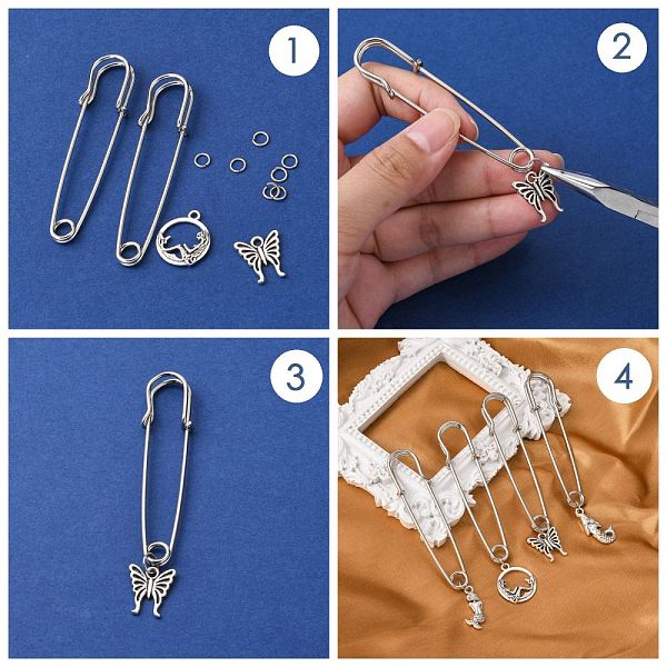 PandaHall Iron Kilt Pins Brooch Findings, Platinum, 64mm long, 18mm wide, 6mm thick, hole: about 4mm Iron
PandaHall Iron Kilt Pins Brooch Findings, Platinum, 64mm long, 18mm wide, 6mm thick, hole: about 4mm Iron