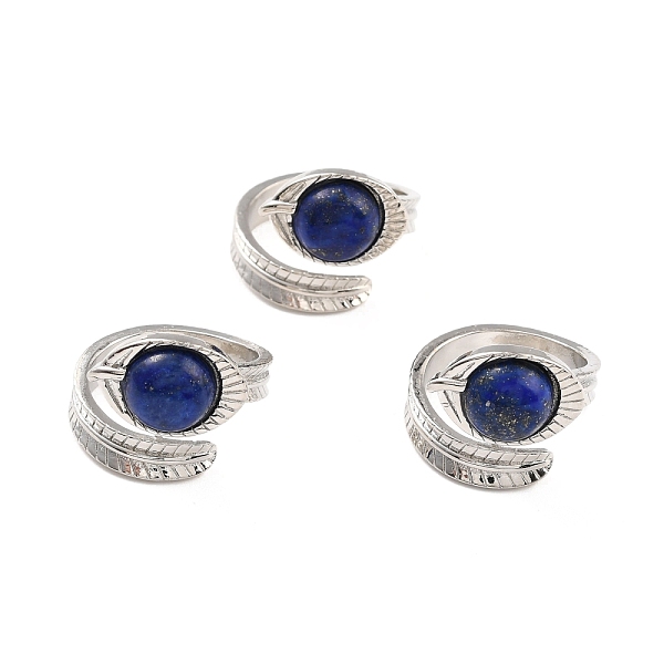 PandaHall Oval Natural Lapis Lazuli Cuff Ring, Brass Leaf Wrap Open Ring for Women, Cadmium Free & Lead Free, Platinum, US Size 8 1/2...
PandaHall Oval Natural Lapis Lazuli Cuff Ring, Brass Leaf Wrap Open Ring for Women, Cadmium Free & Lead Free, Platinum, US Size 8 1/2...