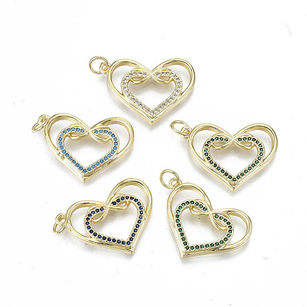 PandaHall Real 16K Gold Plated Brass Micro Pave Cubic Zirconia Pendants, with Jump Ring, Cadmium Free & Nickel Free & Lead Free, Heart in..., Multicolor
PandaHall Real 16K Gold Plated Brass Micro Pave Cubic Zirconia Pendants, with Jump Ring, Cadmium Free & Nickel Free & Lead Free, Heart in..., Multicolor