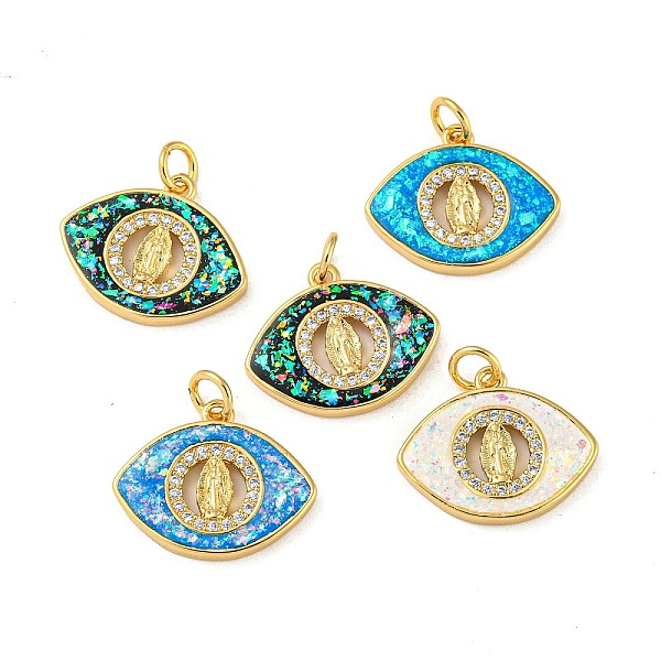 PandaHall Brass Pendants Cubic Micro Pave Zirconia, with Synthetic Opal, with Jump Rings, Real 18K Gold Plated, Eye with Human, Mixed Color..., Multicolor
PandaHall Brass Pendants Cubic Micro Pave Zirconia, with Synthetic Opal, with Jump Rings, Real 18K Gold Plated, Eye with Human, Mixed Color..., Multicolor