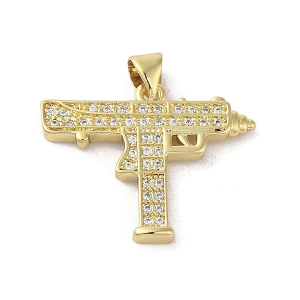 PandaHall Rack Plating Brass Micro Pave Cubic Zirconia Pendants, Gun, Long-Lasting Plated, Cadmium Free & Lead Free, Real 18K Gold Plated..., Clear
PandaHall Rack Plating Brass Micro Pave Cubic Zirconia Pendants, Gun, Long-Lasting Plated, Cadmium Free & Lead Free, Real 18K Gold Plated..., Clear