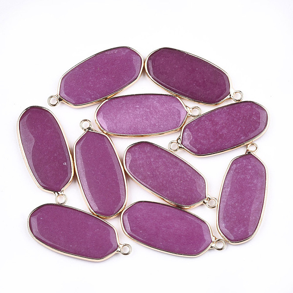 PandaHall Natural White Jade Pendants, with Brass Findings, Oval, Dyed, Golden, 36~37x15~16x3~4mm, Hole: 2mm White Jade Oval
PandaHall Natural White Jade Pendants, with Brass Findings, Oval, Dyed, Golden, 36~37x15~16x3~4mm, Hole: 2mm White Jade Oval