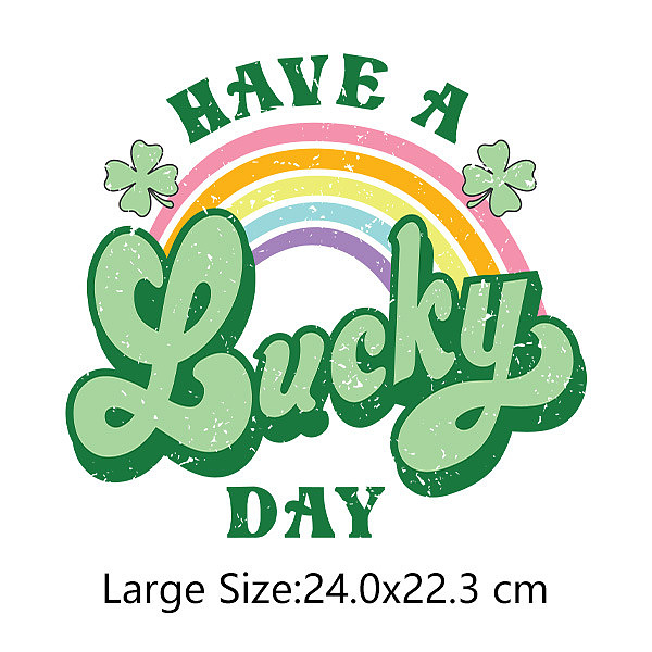 PandaHall Saint Patrick's Day Theme PET Sublimation Stickers, Heat Transfer Film, Iron on Vinyls, for Clothes Decoration, Rainbow, 223x240mm...
PandaHall Saint Patrick's Day Theme PET Sublimation Stickers, Heat Transfer Film, Iron on Vinyls, for Clothes Decoration, Rainbow, 223x240mm...