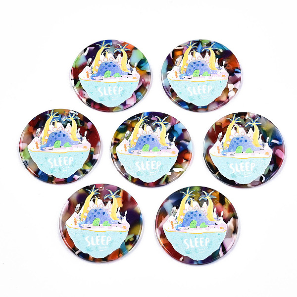 PandaHall Cellulose Acetate(Resin) Pendants, 3D Printed, Flat Round with Islet Pattern, Word Sleep, Colorful, 35x3mm, Hole: 1.8mm Cellulose...
PandaHall Cellulose Acetate(Resin) Pendants, 3D Printed, Flat Round with Islet Pattern, Word Sleep, Colorful, 35x3mm, Hole: 1.8mm Cellulose...